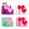 Heart-shaped high-end clothing gift handbag kraft paper bag